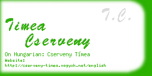 timea cserveny business card